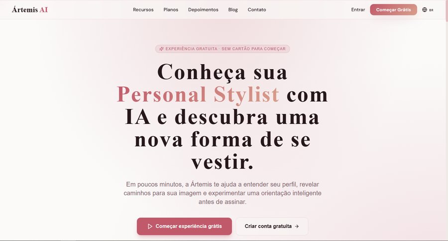 Página inicial do projeto Ártemis AI